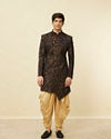 Dark Blue Indo Western With Patiala image number 2